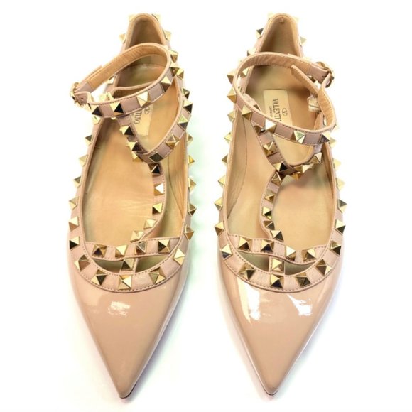 Valentino Garavani Shoes - ⚡🛑SUMMER SALE FINAL PRICE🛑⚡Valentino Garavani Rockstud Nude Ballet Flats 37